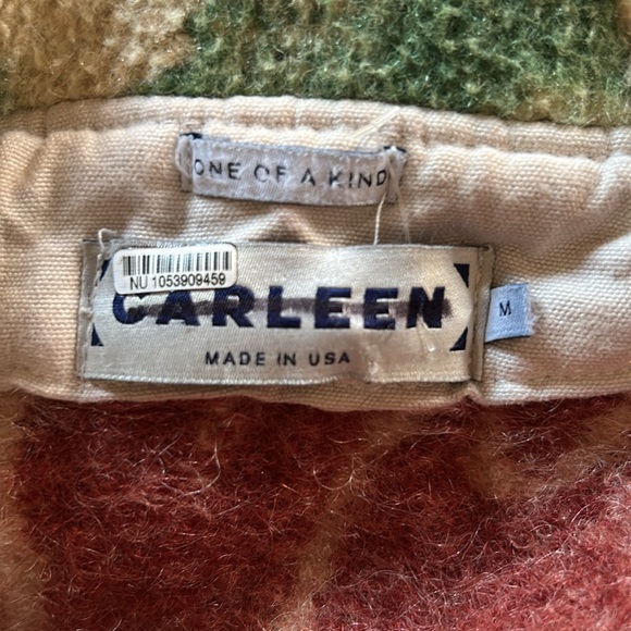 CARLEEN Ardmore OOAK wool blanket patchwork coat jacket Medium - Picture 6 of 6